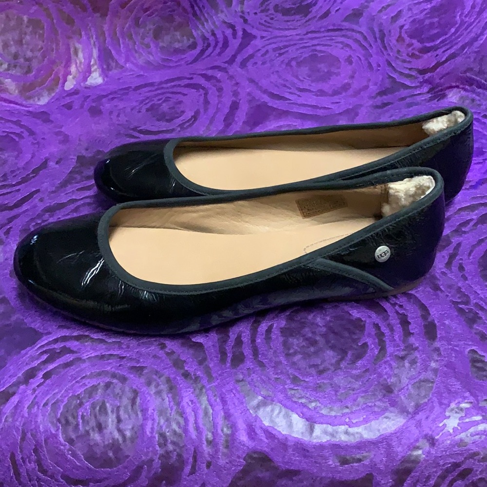 UGG patent flats, size 8, great condition